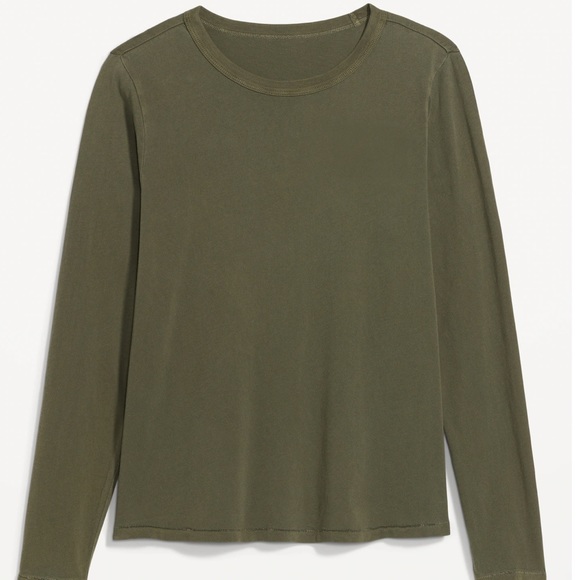 NWT OLD NAVY EveryWear Long-Sleeve T-Shirt Color: Conifer  SIZE X-LARGE - Picture 4 of 5